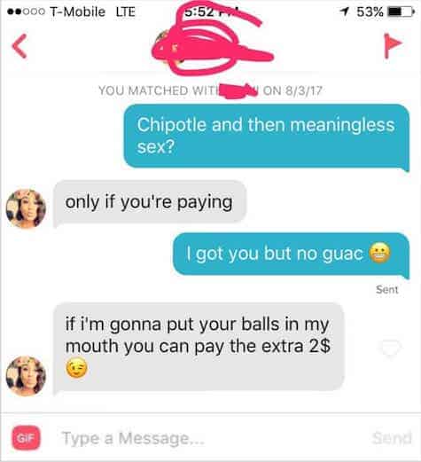 Whats a good opener on tinder pick up lines dirty.