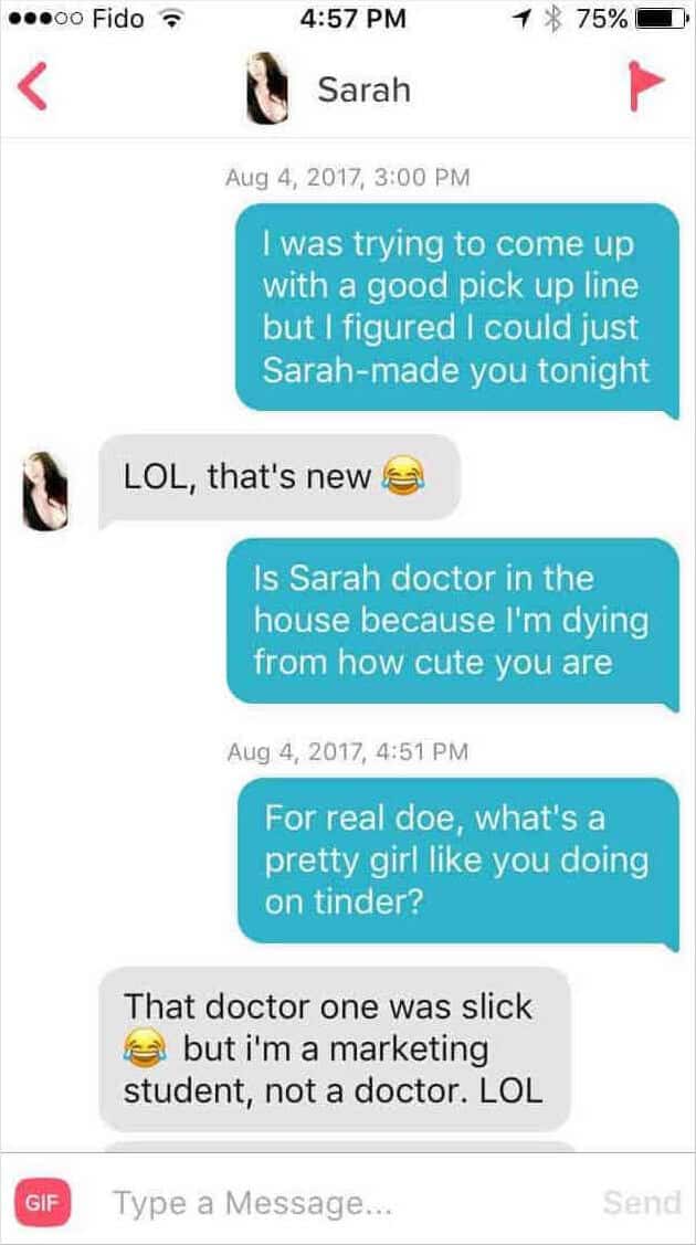 Tinder pick-up lines: Here are the 15 funniest ones. 