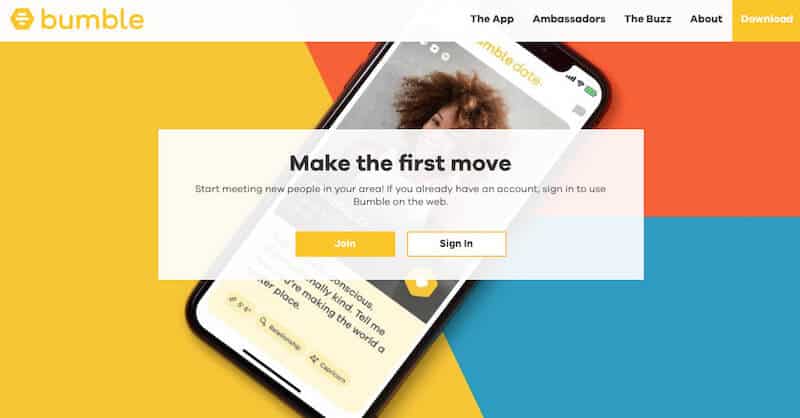 Bumble, a Tinder alternative app