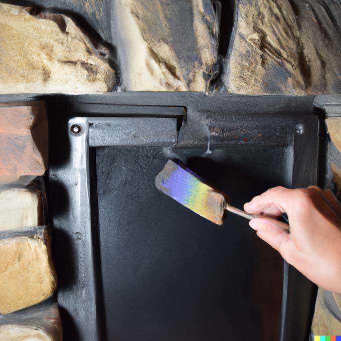 cleaning a stone fireplace