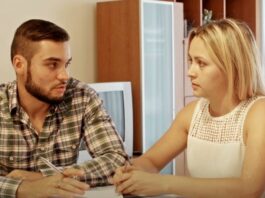 couple talking