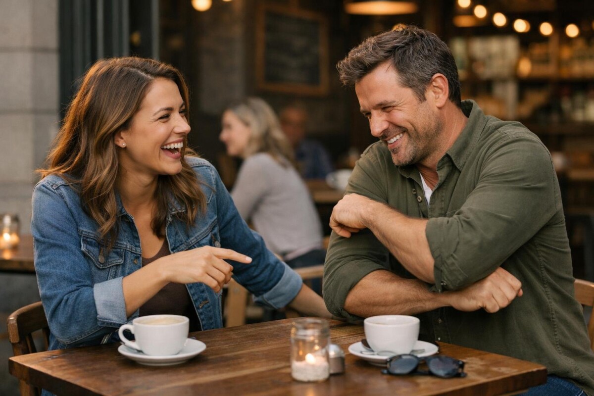Physical humor to attract women advice with confident body language and natural conversation