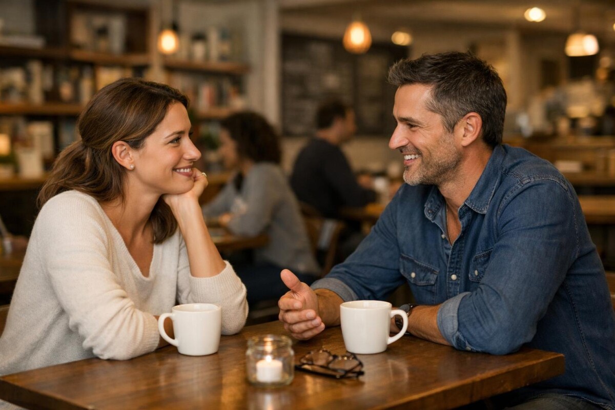 Body language attraction advice with confident body language and natural conversation