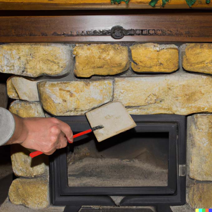 removing dirt from fireplace
