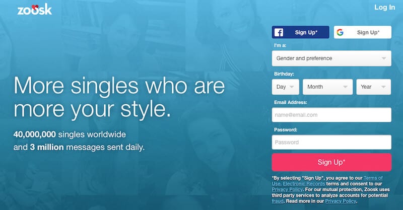 Zoosk, analternative tinder app